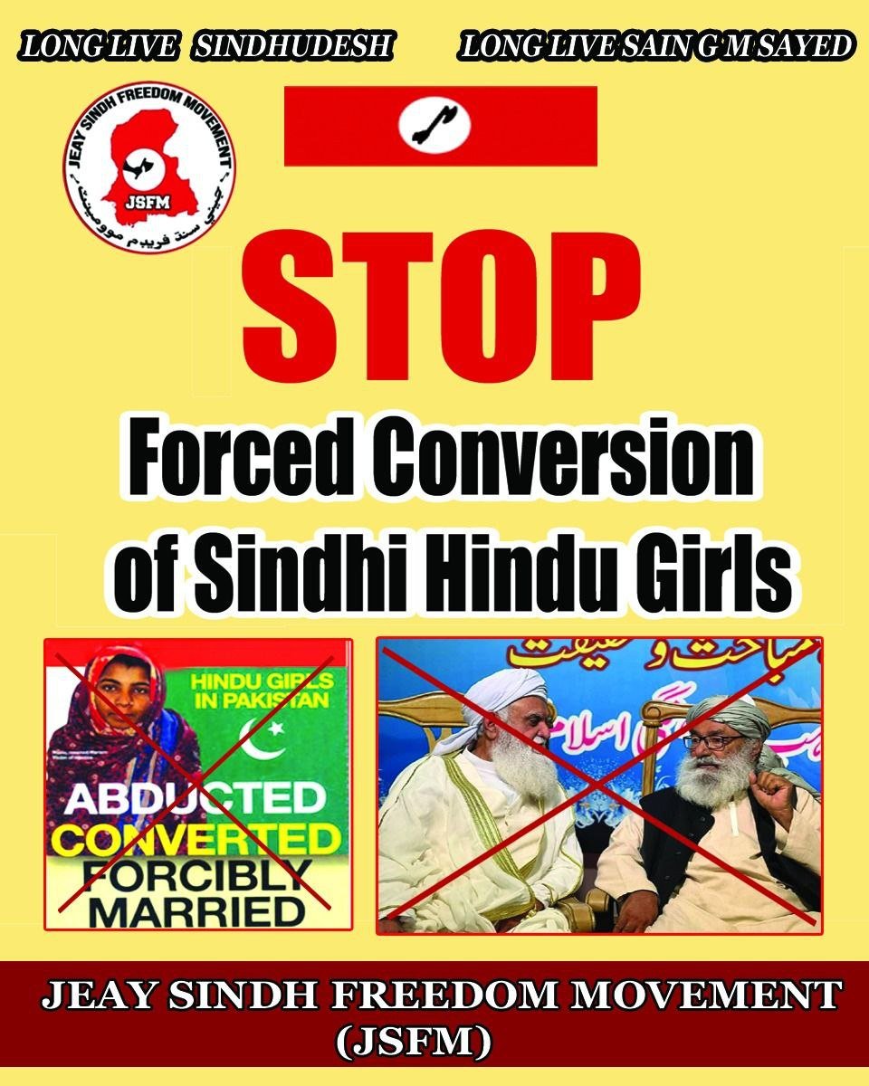 #JSFM protests rallies against Auctioning of Kaoonjhar Mountains, Enforced Disappearance of Sindhi Nationalist & against Forced Conversion of Sindhi Hindu Girls & against the settlement of foreign Afghan in Sindh 4 IMG 20230424 181413 064 1