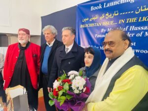 Book Launch: Altaf Hussain’s Balochistan Issue… in the Light of History Highlights Human Rights Violations and Struggle for Independence London, 22 February 2025 — A significant book launch ceremony took place today for Altaf Hussain’s latest publication, Balochistan Issue… in the Light of History (مسئلہ بلوچستان … تاریخ کے آئینے میں). The event was attended by notable figures, with Khan of Kalat, Mir Suleman Dawood Jan Ahmedzai, as the Chief Guest. The Guests of Honor included Sohail Abro (Chairman, Jeay Sindh Freedom Movement - JSFM), Aomar Karim (Baloch Human Rights Activist), Shahid Baloch (Human Rights Activist), and Kamran Jatoi (Member, World Sindhi Congress).