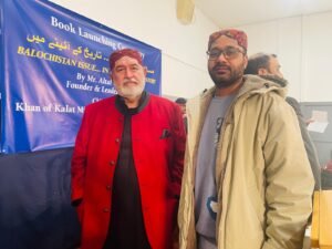 Book Launch: Altaf Hussain’s Balochistan Issue… in the Light of History Highlights Human Rights Violations and Struggle for Independence London, 22 February 2025 — A significant book launch ceremony took place today for Altaf Hussain’s latest publication, Balochistan Issue… in the Light of History (مسئلہ بلوچستان … تاریخ کے آئینے میں). The event was attended by notable figures, with Khan of Kalat, Mir Suleman Dawood Jan Ahmedzai, as the Chief Guest. The Guests of Honor included Sohail Abro (Chairman, Jeay Sindh Freedom Movement - JSFM), Aomar Karim (Baloch Human Rights Activist), Shahid Baloch (Human Rights Activist), and Kamran Jatoi (Member, World Sindhi Congress).