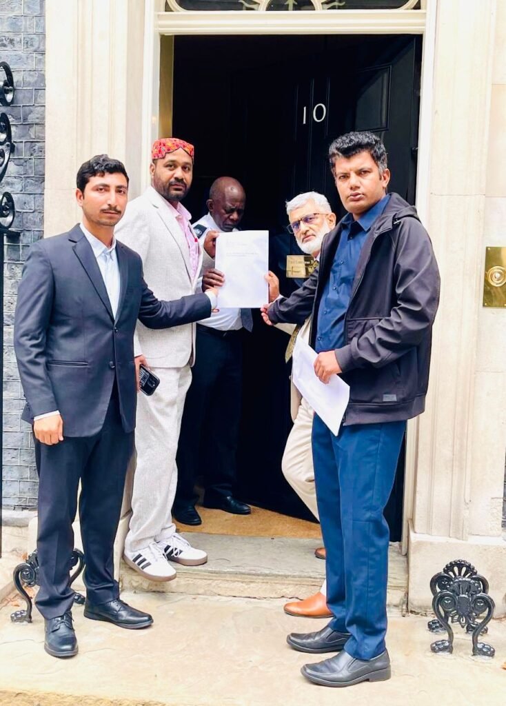 A memorandum was formally submitted to the UK government urging it to press Pakistan to end enforced disappearances and release missing persons