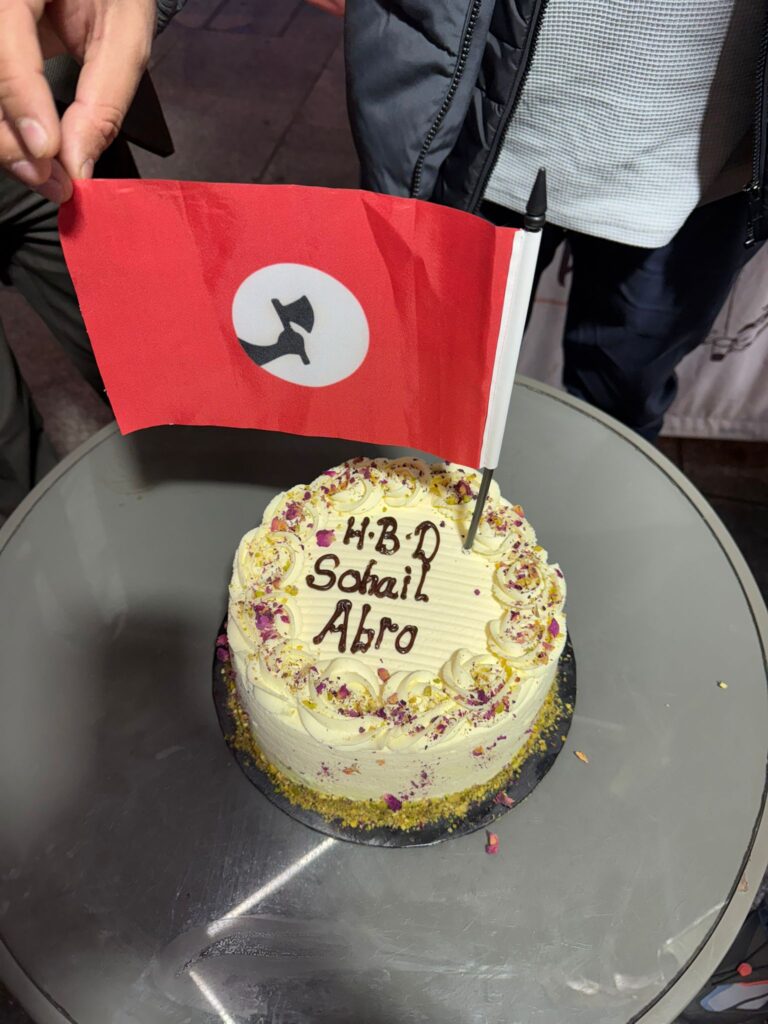 Celebration of Chairman Sohail Abro’s Birthday in LondonMembers and supporters of the Jeay Sindh Freedom Movement (JSFM) gathered in London to celebrate the birthday of our beloved JSFM Chairman Sohail Abro with great respect and revolutionary zeal.