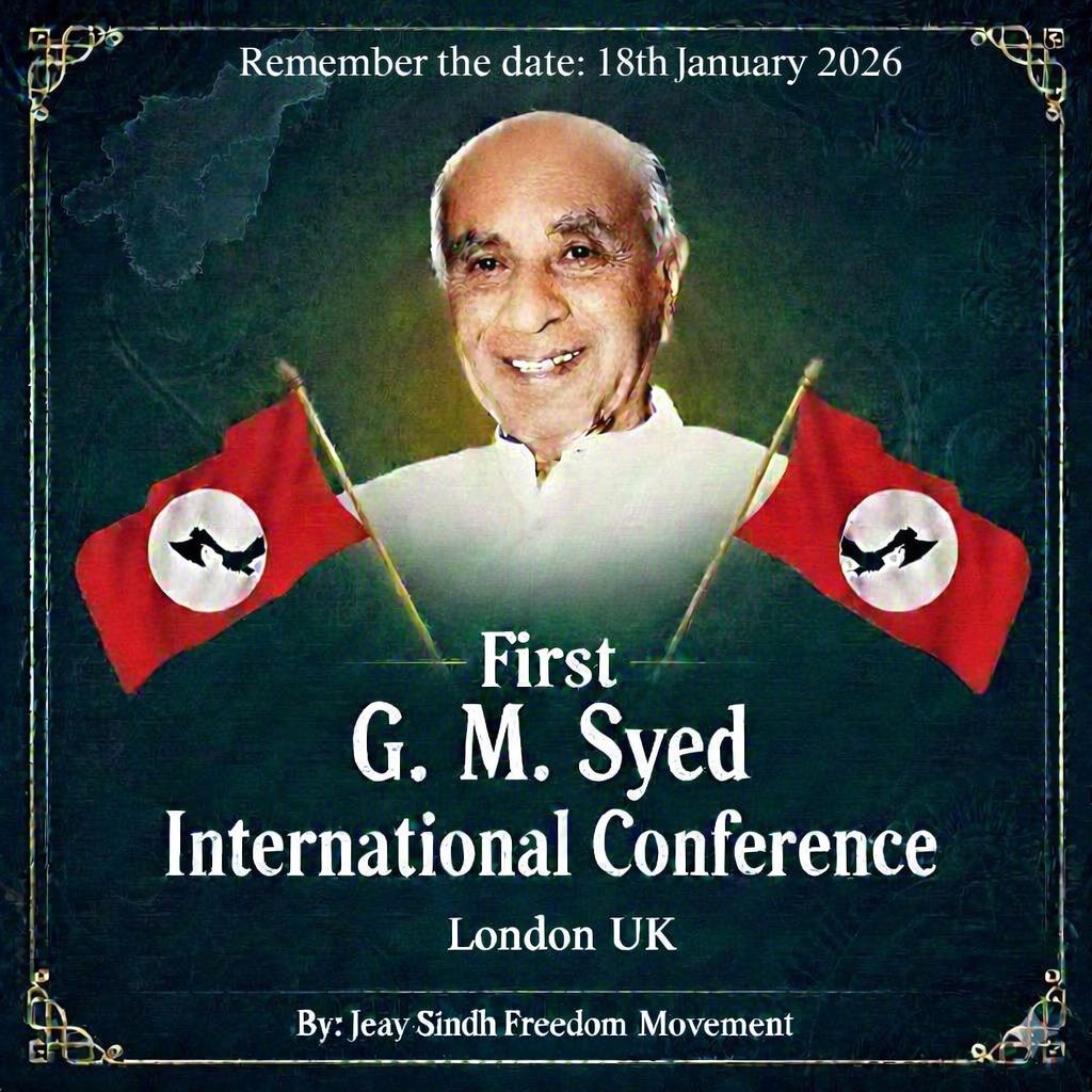 The First G.M. Syed International Conference will be held in London (United Kingdom) on Sunday, 18 January 2026.