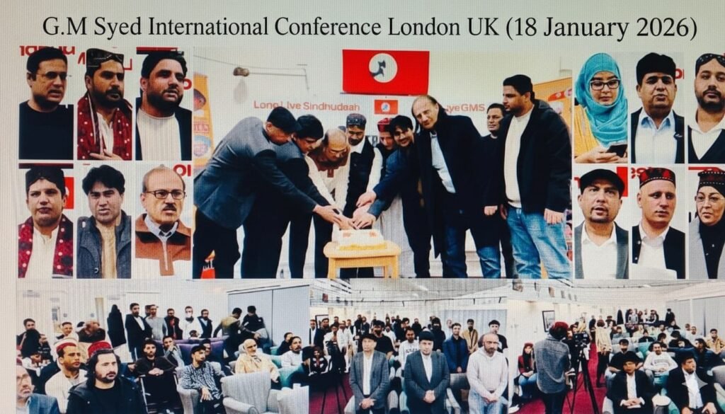 London Pays Tribute to Sain G.M. Syed at the First G.M. Syed International Conference held by Jeay Sindh Freedom Movement 10 WhatsApp Image 2026 01 28 at 00.18.13 8