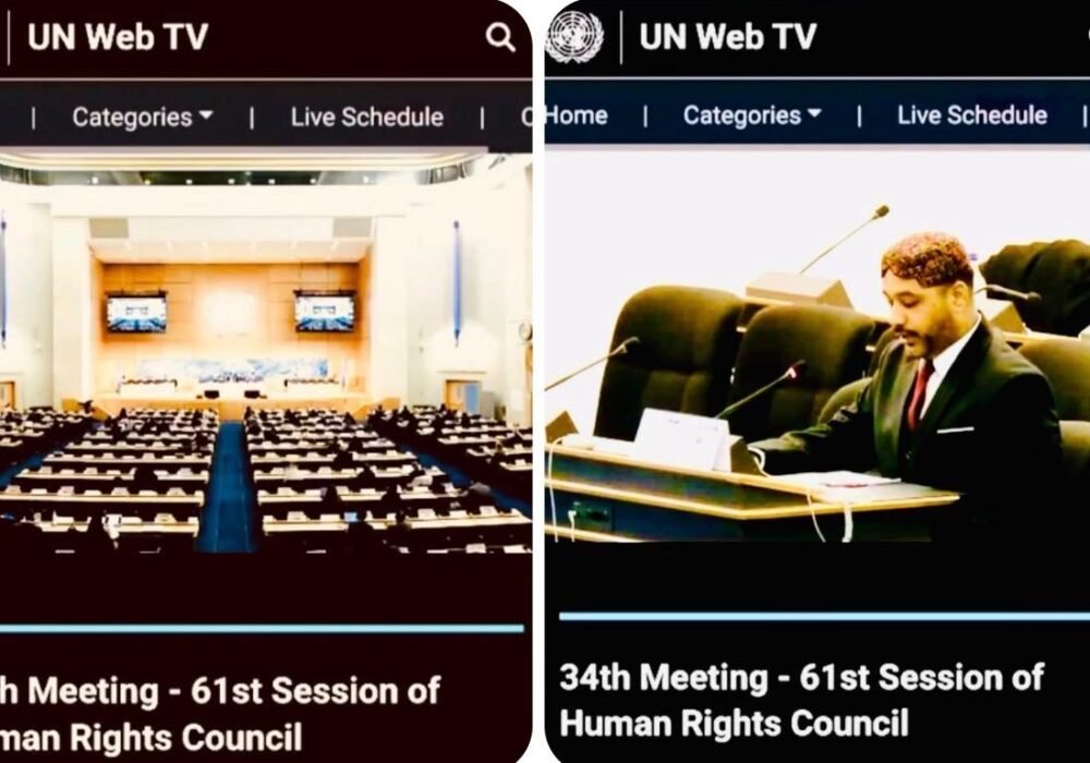 Sohail Abro, Chairman JSFM today on Tuesday 17 March 2026 presented intervention in the 61th session of UN Human Rights Council in Geneva Switzerlands: He highlighted enforced disappearances, extrajudicial killings, of Sindhi Baloch, Pushtoons and others and UN supervised refrendum in Sindh for Freedom.