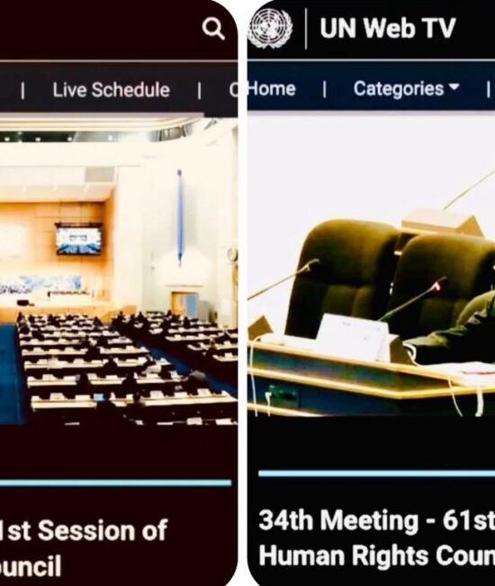 Sohail Abro, Chairman JSFM today on Tuesday 17 March 2026 presented intervention in the 61th session of UN Human Rights Council in Geneva Switzerlands: He highlighted enforced disappearances, extrajudicial killings, of Sindhi Baloch, Pushtoons and others and UN supervised refrendum in Sindh for Freedom.